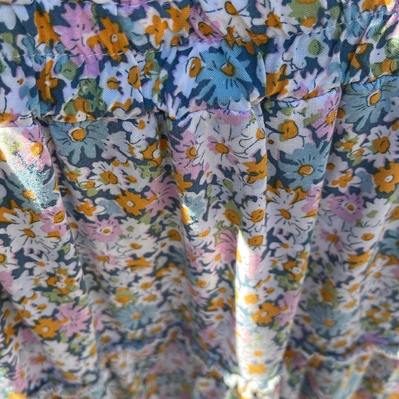 Ava Christine Ruffled Flowery Flowy Pull-on Rayon Skirt, Size Small - Picture 2 of 14